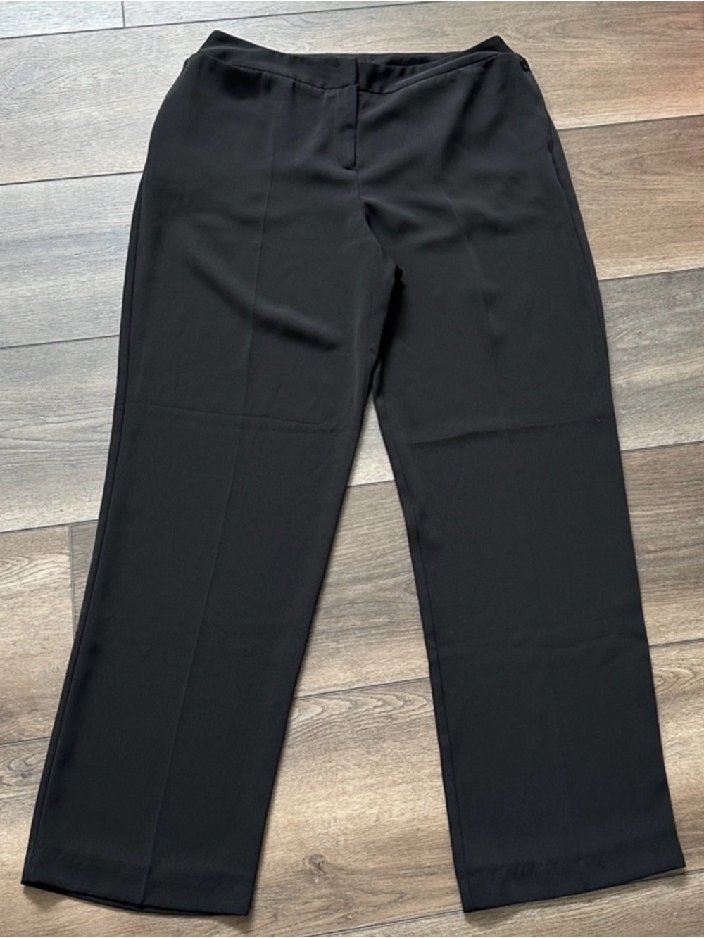 Harve Benard Black Straight-Leg Dress Pants